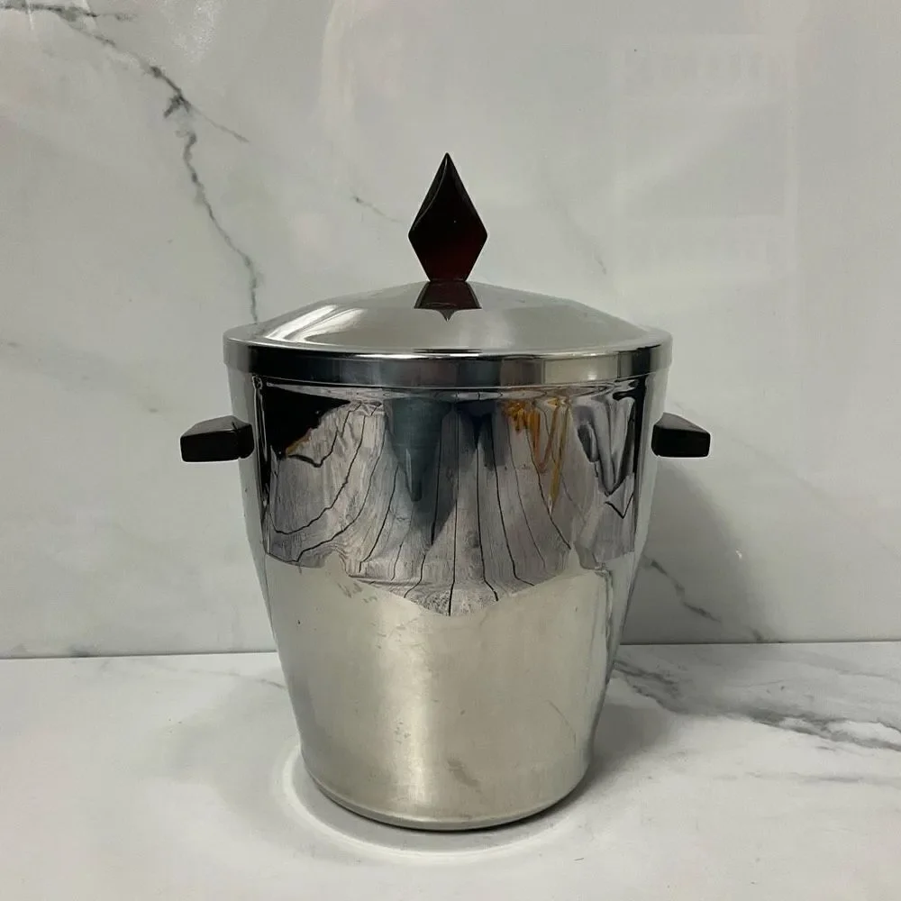 VINTAGE MCM Irvin Ware Stainless Steel Ice Bucket
